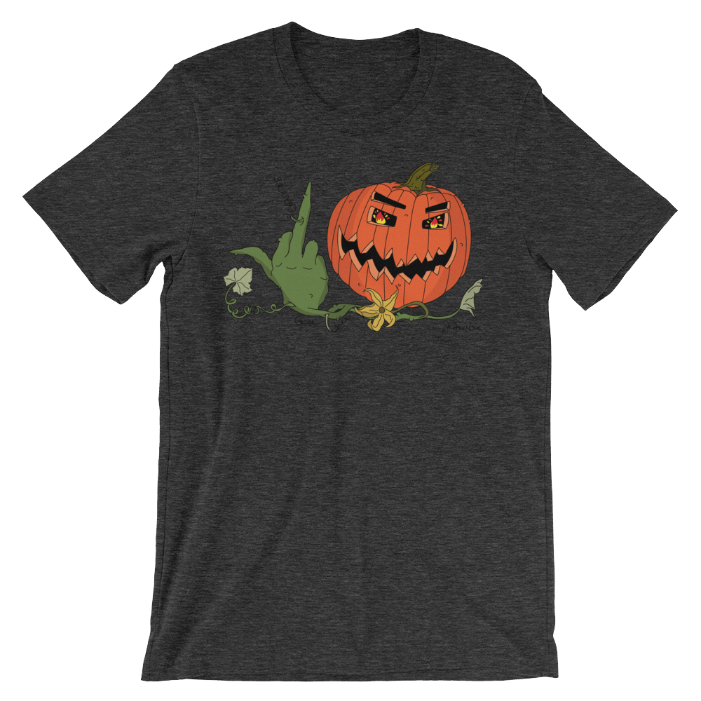 Angry Pumpkin_ Dark Heather Grey