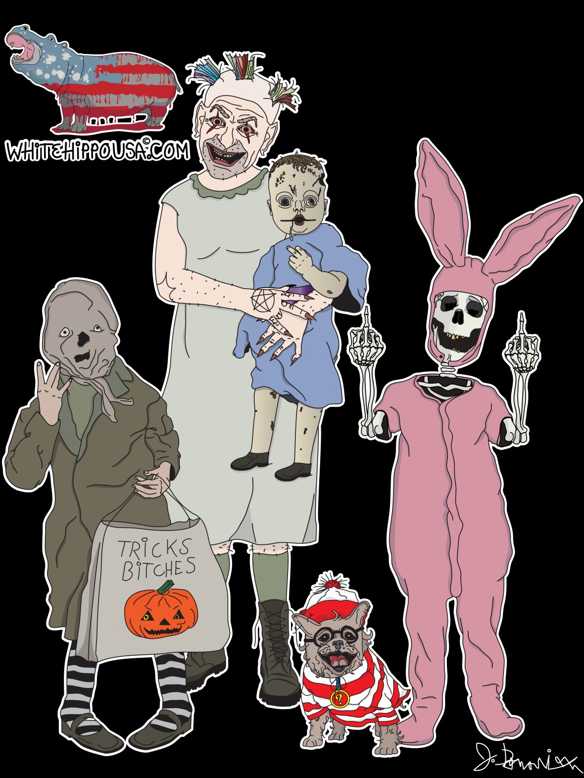 Halloween Group Portrait for TShirt_RGB Color-01