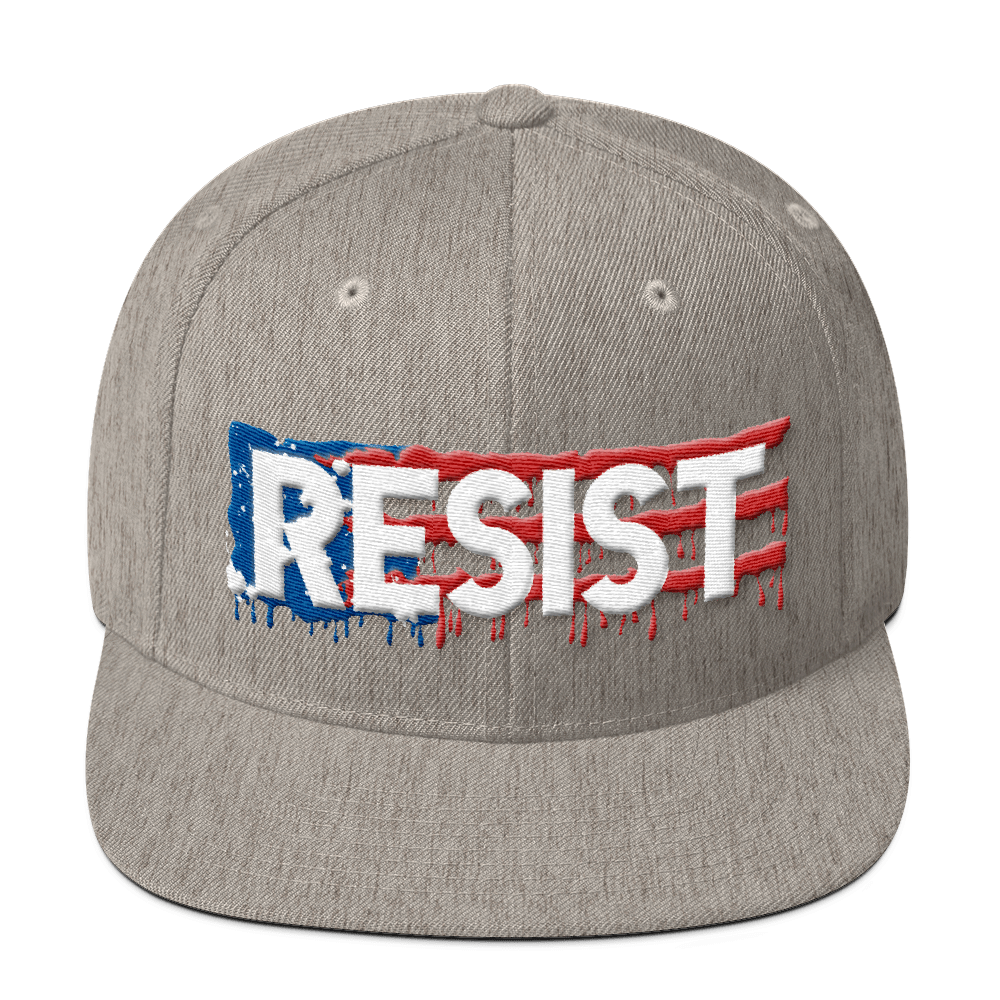 Resist Snapback Hat_ Heather Grey