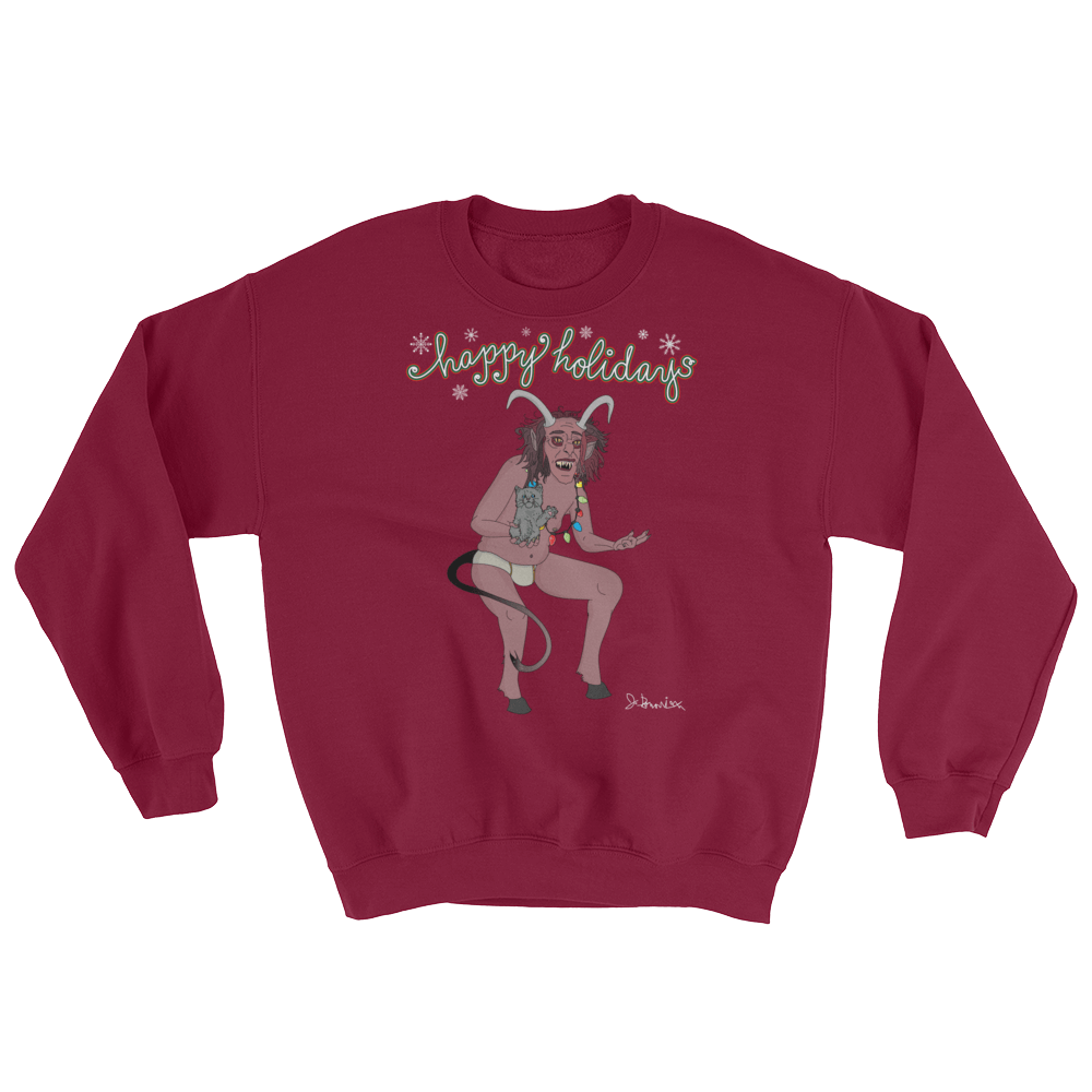 Krampus Happy Holidays- Sweatshirt