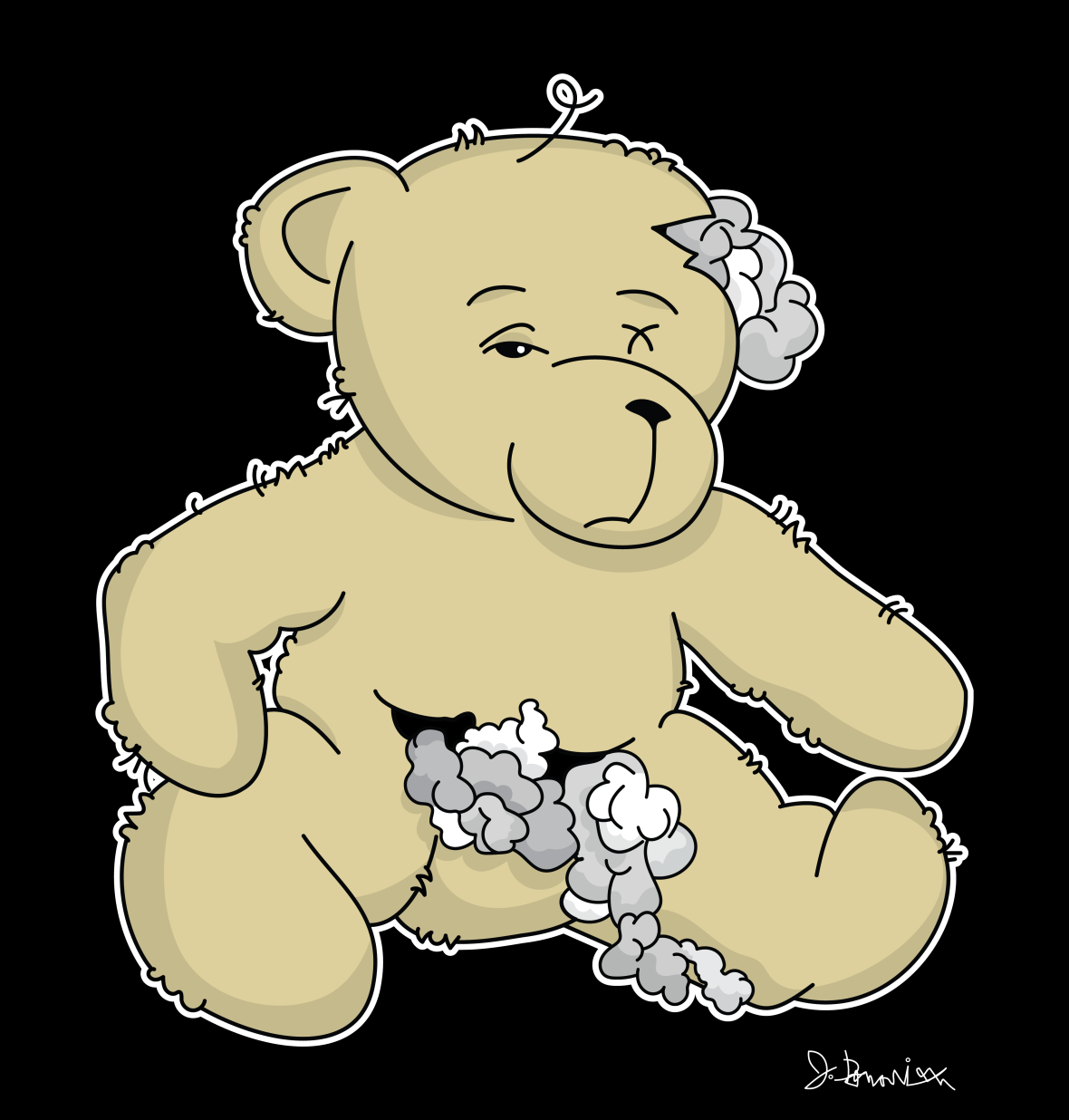 Stuffed Bear- tan with lines corrected w BG-03